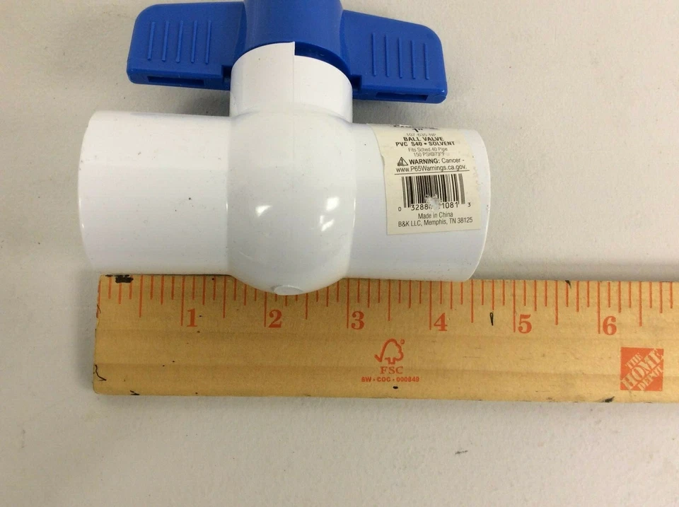 ProLine 107-635-NP PVC Full Port Inline Ball Valve, 1" Box of 5 Free Shipping - Image 4 of 4
