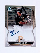 2023 Bowman Chrome Prospect Auto #CPA-BB Braylon Bishop - Pittsburgh Pirates