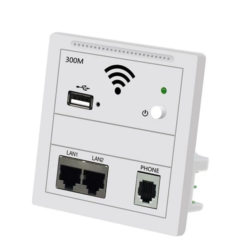 WiFi Wall Socket Router 300Mbps AP Repeater Access Wireless AP 220V PoE  Extender