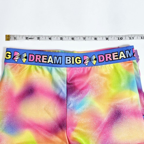 Danskin Freestyle Jojo Girls Shorts M 7 8 Yoga Gymnastic Whimsical Rainbow Fairy - Picture 14 of 16