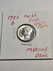 1942 D UNC+++ FULL SPLIT BANDS MERCURY DIME RARE