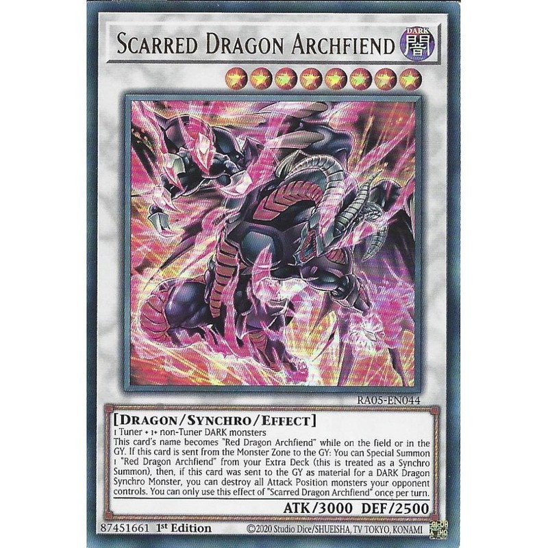 RA05-EN044 Scarred Dragon Archfiend  : Ultra Rare Card : 1st Edition : YuGiOh