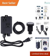 Garbage Disposal Air Switch Kit Stainless Steel Dual Outlet Sink Top On/Off