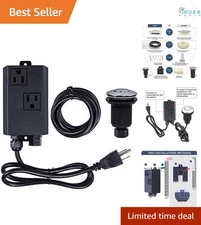 Garbage Disposal Air Switch Kit Stainless Steel Dual Outlet Sink Top On/Off