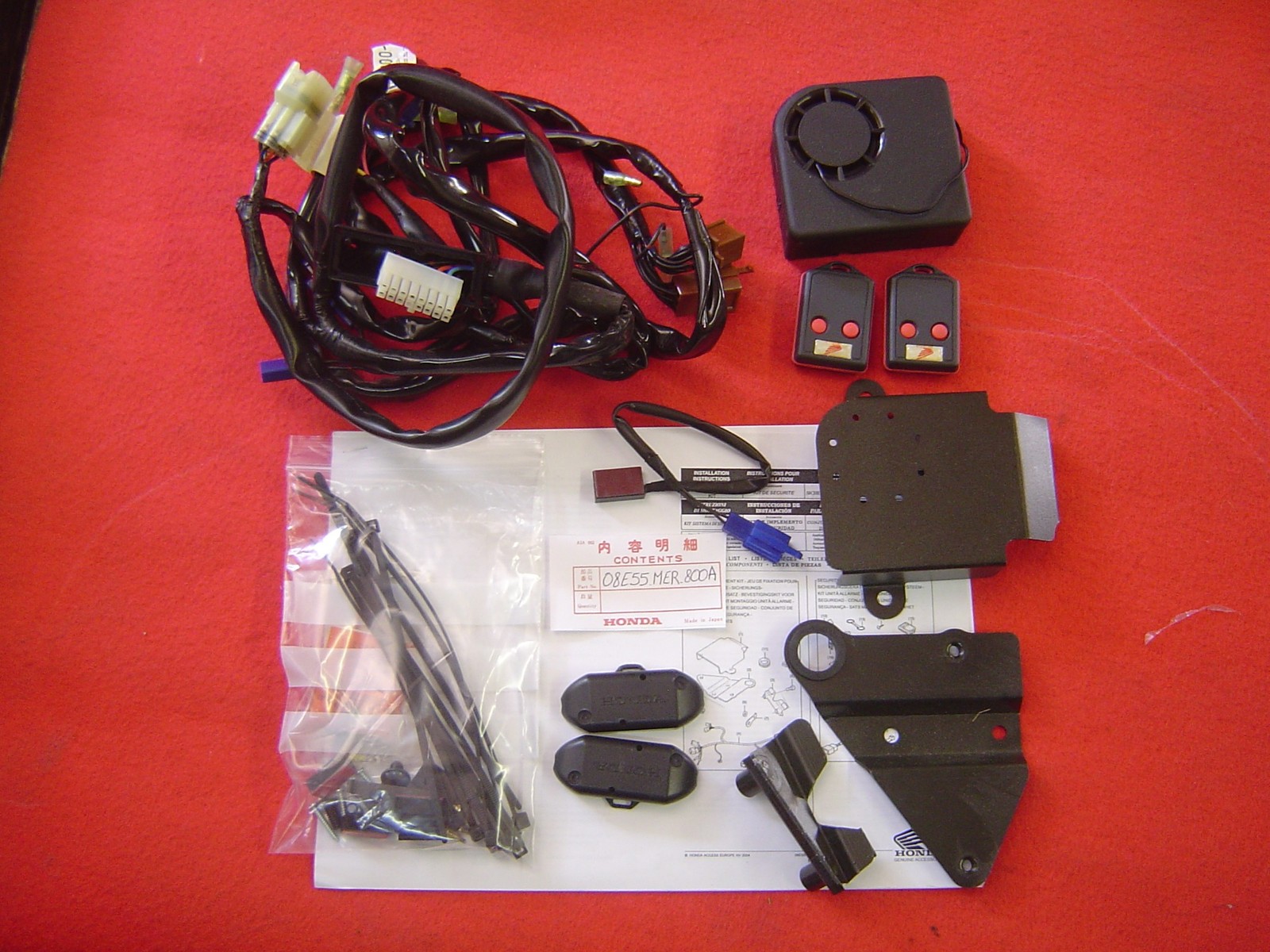 Kit alarme de CBF500 04/05 HONDA anti-démarrage et sirène 12V