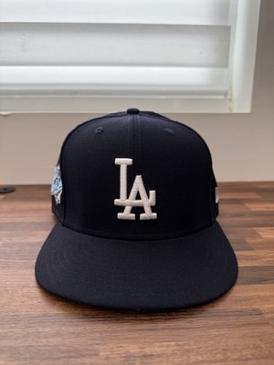 New Era 59Fifty Los Angeles Dodgers Hat 7 1/2 Navy Blue 1988 World Series Patch
