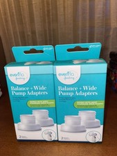 Evenflo Balance Wide Pump Adapters BPA-Free   Lot of 2 Packs 4 Adapters Total 