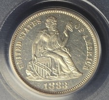 1883 US SEATED LIBERTY DIME 10C BEAUTY