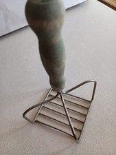 Vintage Wood  Wire Potato Masher Primitive Farmhouse Kitchen Utensil