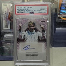 Topps 2024 F1 Eccellenza Mika Hakkinen Veterano Auto Purple 22/25 PSA 10