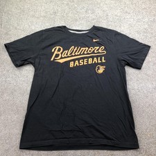 Baltimore Orioles Shirt Mens Large Black MLB Baseball Nike Team Graphic Tee