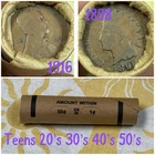 *SEALED Unsearched Wheat Penny Roll 1898 IH & 1916 showing Teens 20s 30s 40s 50s