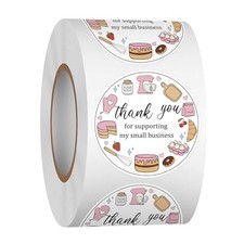 500 PCS 1.5 Inch Thank You for Supporting My Small Business Stickers for