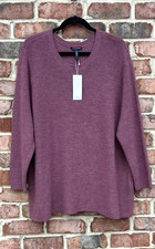 NWT Eileen Fisher Tearose Merino Wool Pullover Top Sweater 258 1X