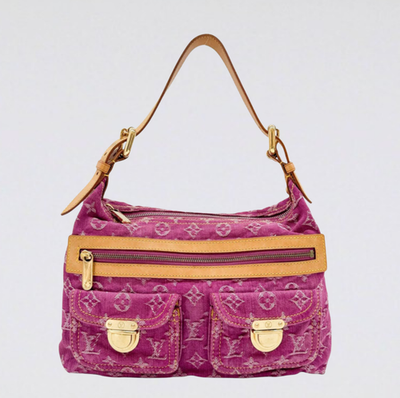 Louis Vuitton 花柄ブランケット Louis Vuitton Neo Speedy Fuchsia Monogram Denim Shoulder Bag | eBay