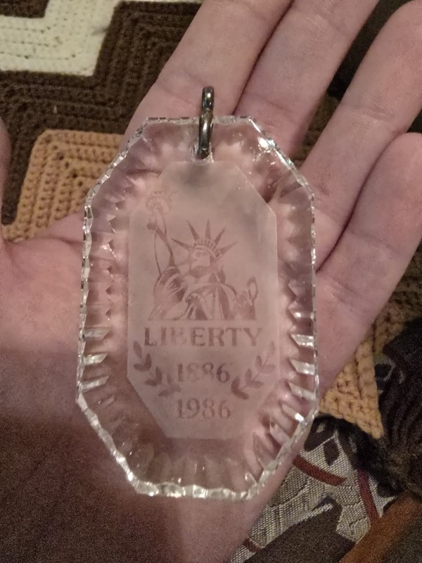 Waterford Crystal Bicentennial Liberty Ornament No Box Excellent Condition