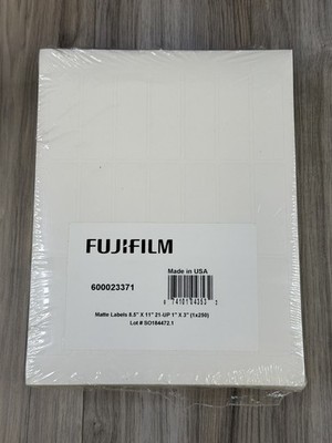 Fujifilm Matte Label Paper 8.5x11 21-Up 1x3 500 Sheets Printer Photo Media NEW