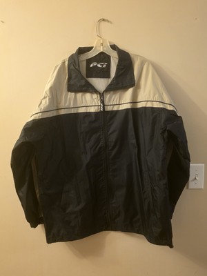 Pear Connection Inc Kenpo Windbreaker Mens Large L Brown Zip Up Hooded Jacket 