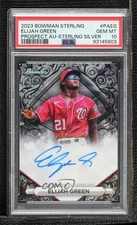 2023 Bowman Sterling Prospect Silver Refractor /100 Elijah Green PSA 10 Auto 7i6