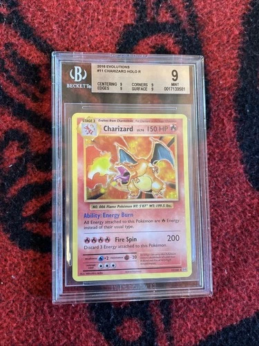 2016 Pokemon XY Evolutions Charizard 11/108 Holo BGS 9 Possible PSA 10 Regrade