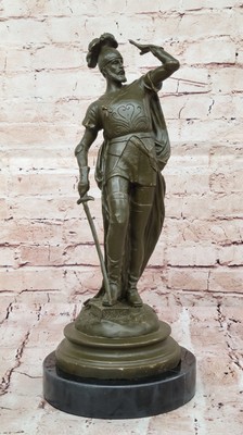 Bronze Conquistador Krieger Skulptur Unterzeichnet E Drouot Museum Qualität
