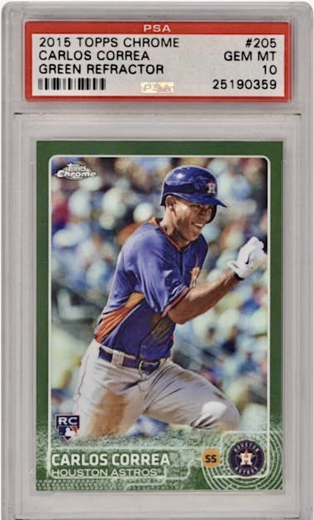 Carlos Correa Professional Sports Authenticator (PSA) Baseball