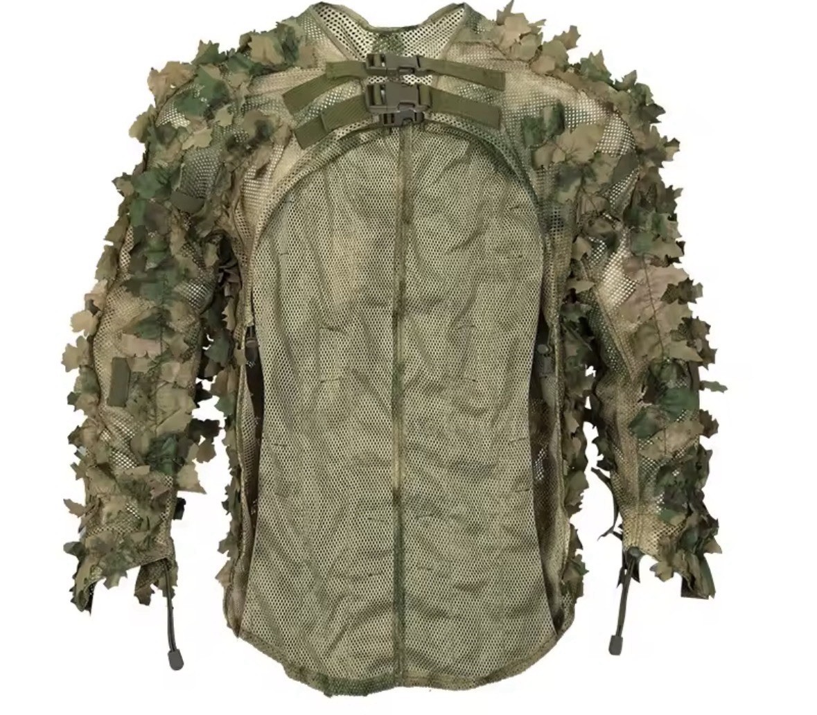 ミリタリージャケット vintage 3D leaf mesh Ghillie jacket Bionic Ghillie Leaves Camouflage Suit Top Hunting ATACS Military
