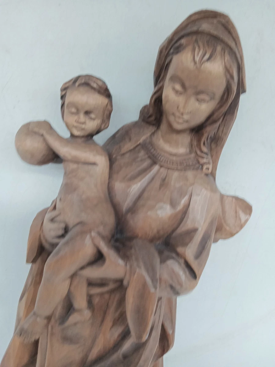 Holzskulptur Jungfrau Maria Jesuskind 55c