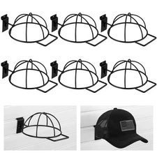 6 Pcs Slat Wall Hat Display Wire Headwear Rack Slatwall Accessories Metal Ret...