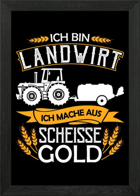 Landwirt Traktor Trecker Framed Wall Art Poster Canvas Print Picture