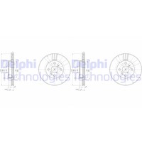 2X Delphi Bremsscheiben 255Mm BelÜFtet Vorne Passend FÜR Toyota MR2 Yaris |