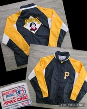 Vintage 90s Apex One MLB Pittsburgh Pirates Embroidered Windbreaker Jacket Sz XL