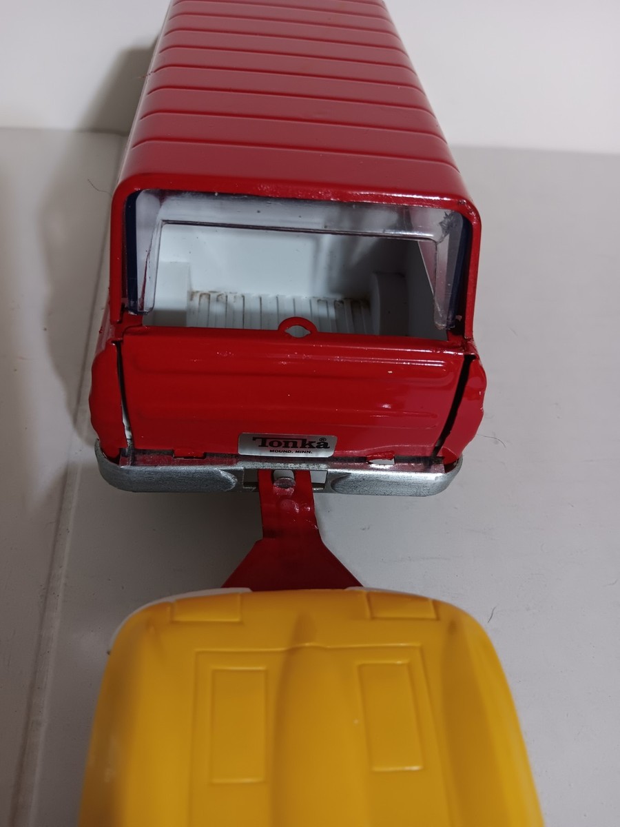 Tonka Jeep ブリキ ミニカー トレーラー付き Tonka Jeep ブリキ ミニカー トレーラー付き Tonka Jeep Diecast