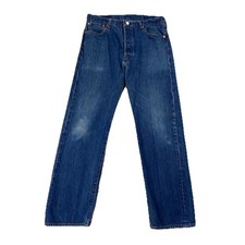 Levi  s 501XX Button Fly Blue Denim Straight Leg Jeans Men  s 36x34