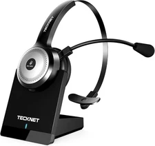 TeckNet Bluetooth  Wireless Headset TK-HS003 AI Noise Cancelling Microphone-READ