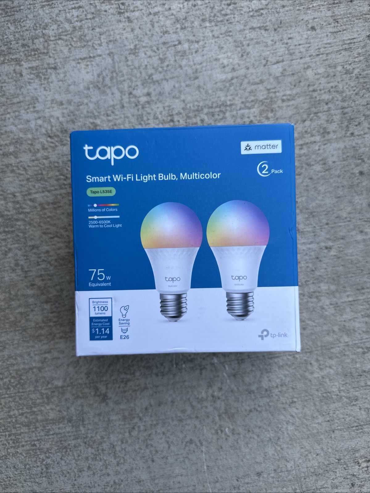 TP-Link Smart Light Bulbs, 1100 Lumens(75W Equivalent), Matter-Certified
