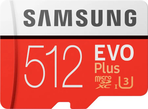 Véritable carte mémoire microSDXC Samsung 512 Go EVO Plus avec adaptateur SD très bon état