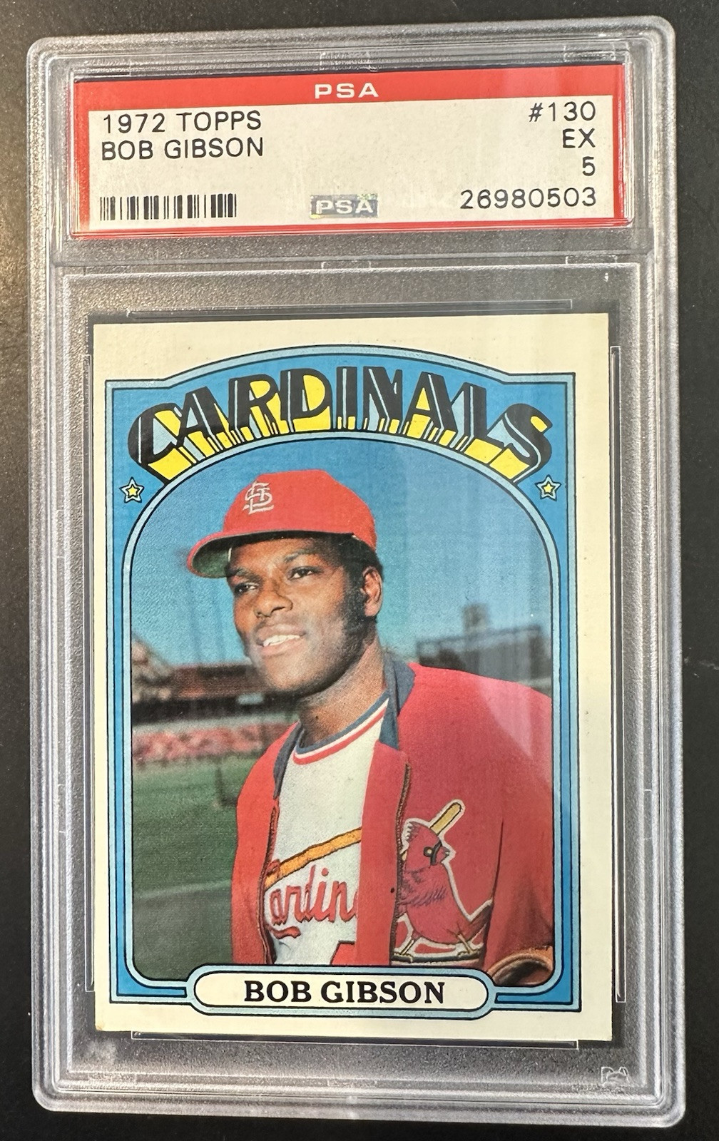 1972 Topps Bob Gibson PSA 5 #130 St. Louis Cardinals