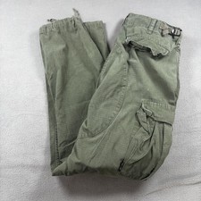 VTG Mil-Tec Cargo Pants Mens 32x30 Green Ripstop Adjustable Army Combat 90s