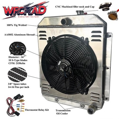 Radiator Shroud Fan Kits for 1947-1954 49 Chevy Pickup Truck 3100 3600 3800 3900