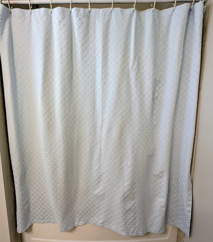 Restauración Hardware Cortina de Ducha Azul Lt Grande 1.5" Diamante Enrejado Costero  Foto 3 de 4