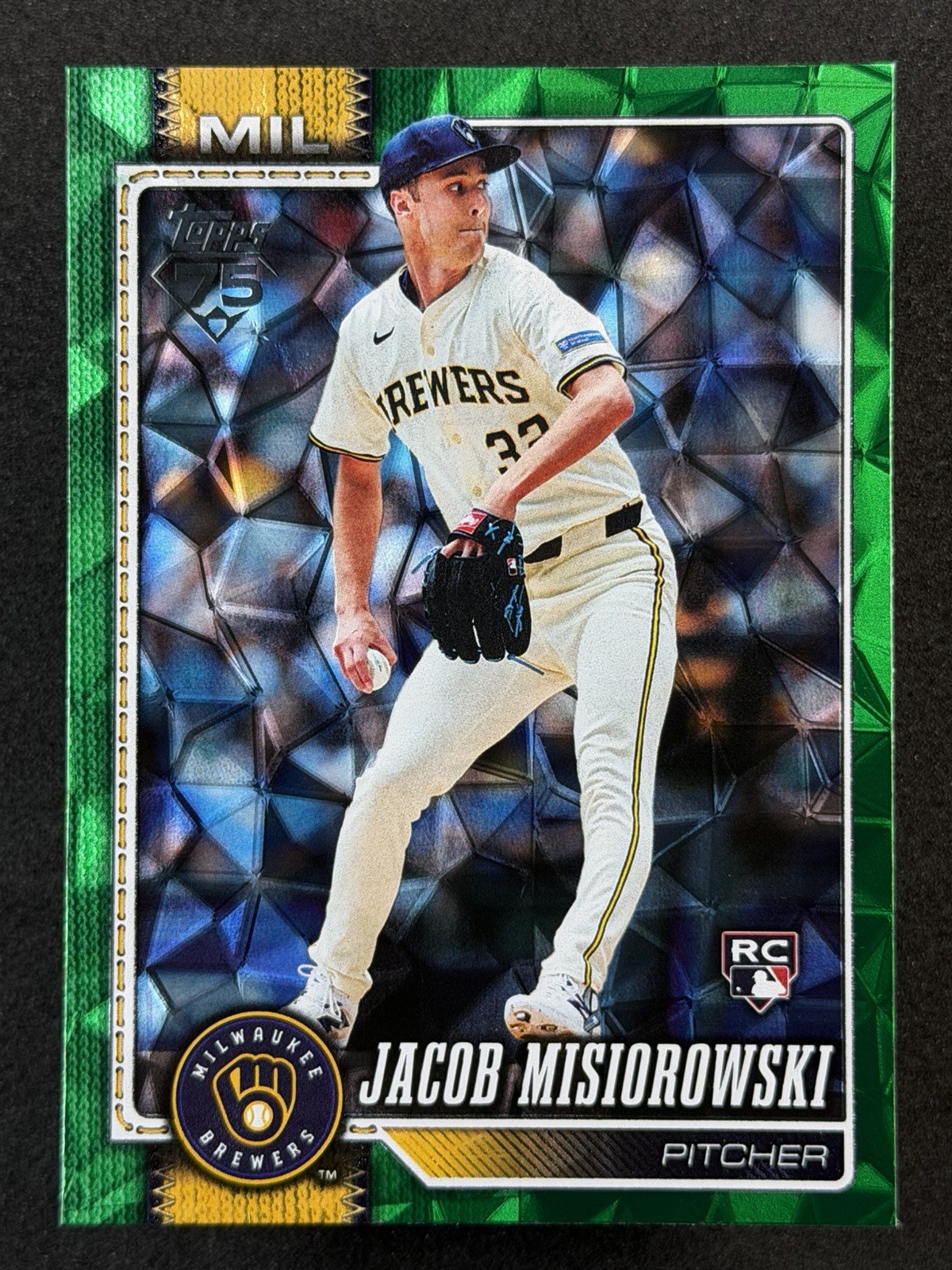 2026 Topps Series 1 Jacob Misiorowski Green Diamante  /99 #10 RC