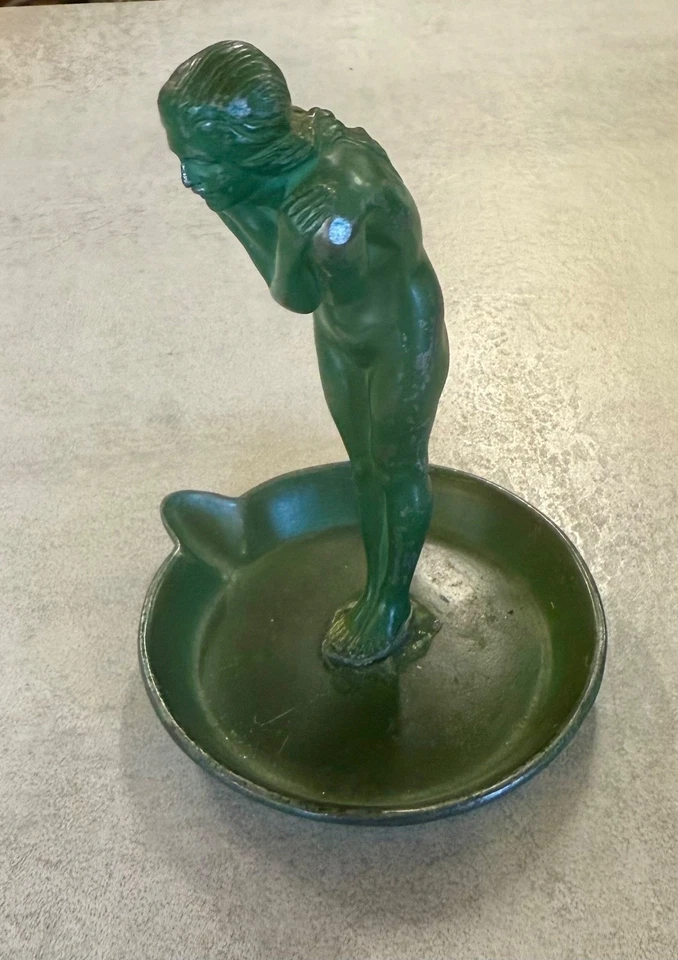 Statuette statue sculpture Max Le Verrier "La Frileuse" - Photo 4/4