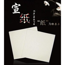 Sheng Xuan Paper Rice Paper 13.4x13.4 Inch 100 Sheets Sumi Ink Calligraphy Brush