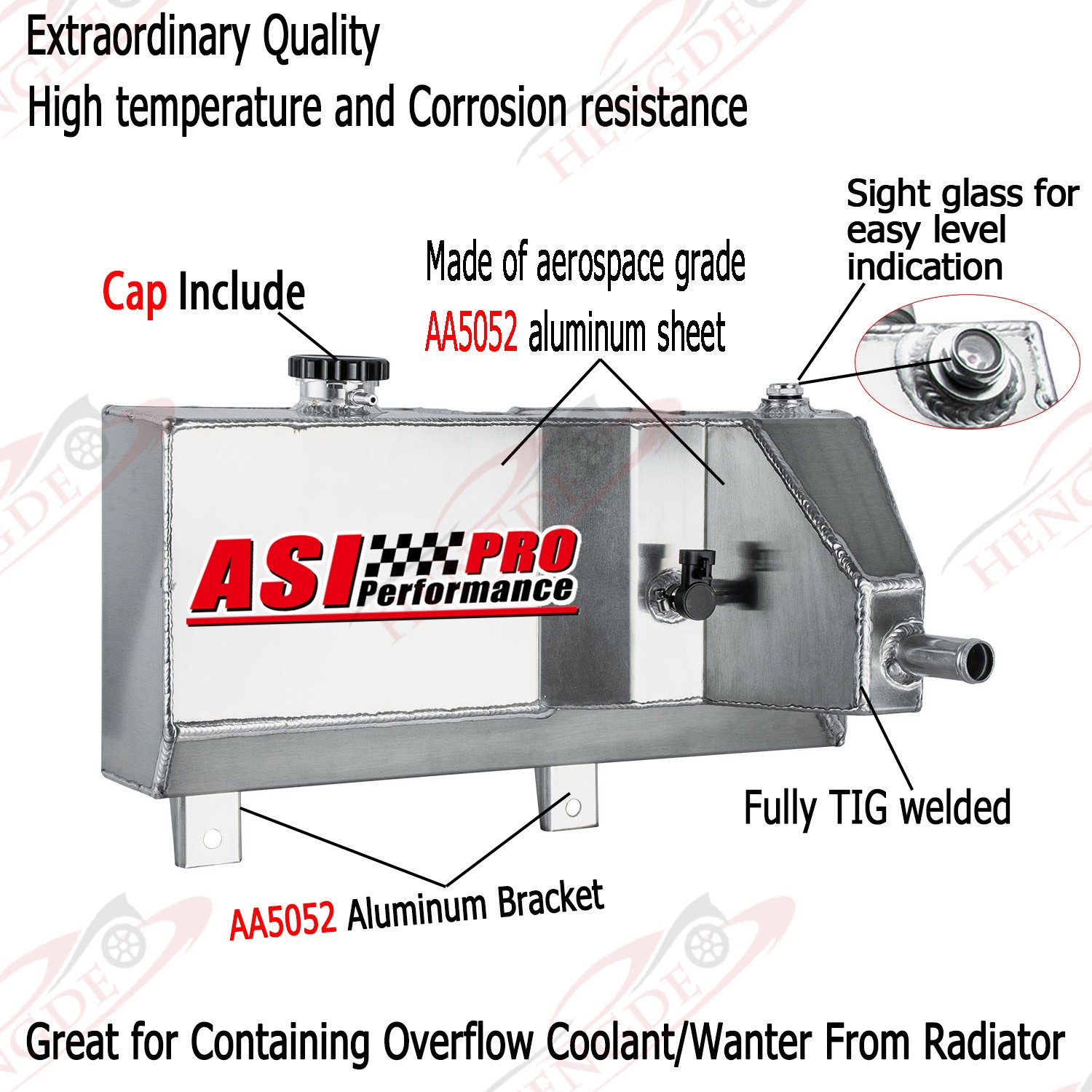 Coolant Reservoir Overflow Tank+Sensor For 2008-2017 Peterbilt Kenworth T660 337
