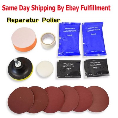 Car Headlight Lens Restoration Repair Kit - Polishing Cleaner Cleaning Tools Bpk