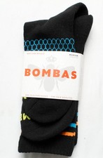 Bombas Unisex Honeycomb Arch Suppoert Durable Crew Socks BM7 Black Medium NWT