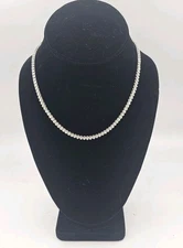 HSN EPIPHANY Diamonique  14K GOLD & STERLING SILVER Necklace 18" V. WIECK