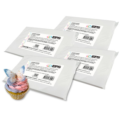 100 x A4 Großpackung EPS Oblatenpapier (Reispapier) für essbaren Druck (4 x 25 Stück)