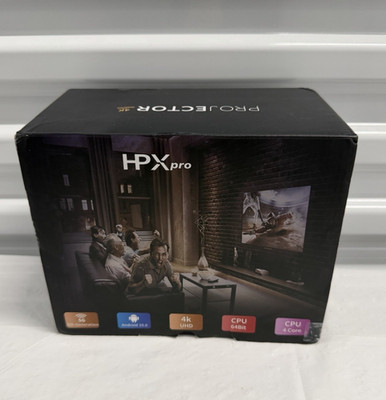 HPX Pro 4K Projector Android 10 5G WiFi 4 Core   New Open Box